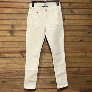 Citizens Of Humanity Inga Low Rise Slim Women’s Jeans White Size 24 NWT Sz Flaw
